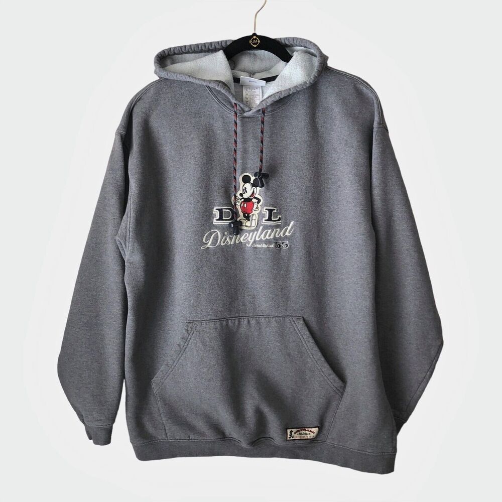 Disneyland Resort Mickey Mouse Hoodie Pullover Sweatshirt Adults XL Embroidered